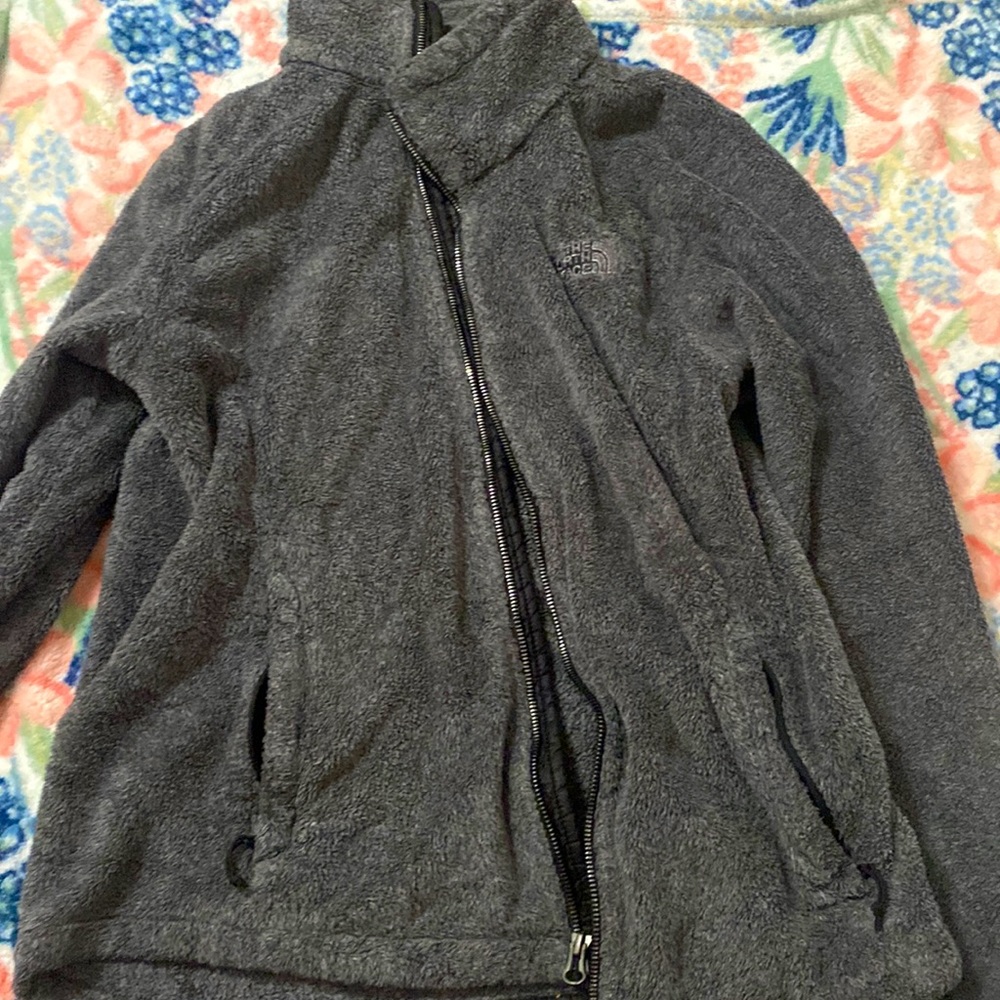 Grey North Face Jacket. SIZED MEDIUM